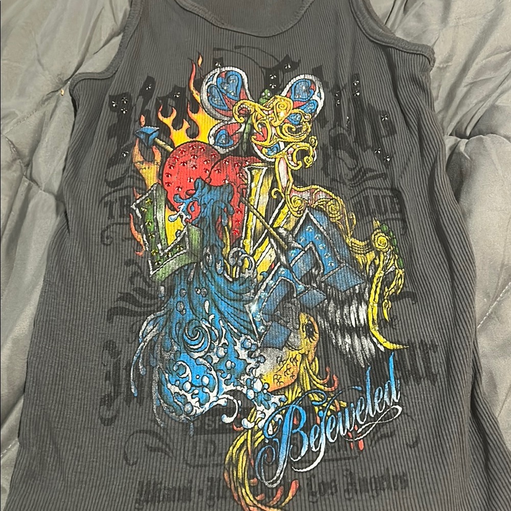 Graphic Tank Top with Colorful Design